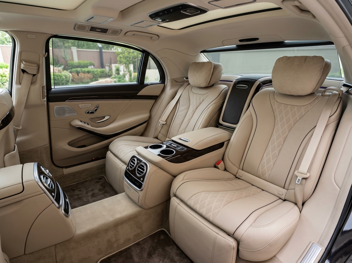 Luxury vehicle interior showing premium comfort